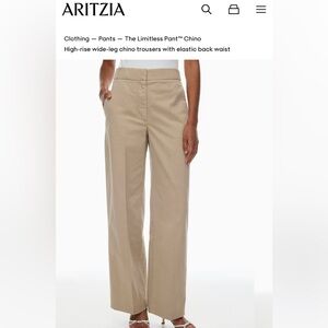 Aritzia Tan Chino Trousers Size 6 NWT